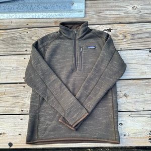 Patagonia Fleece Mens M Brown Better Sweater 1/4 Zip Sweatshirt Jacket Top